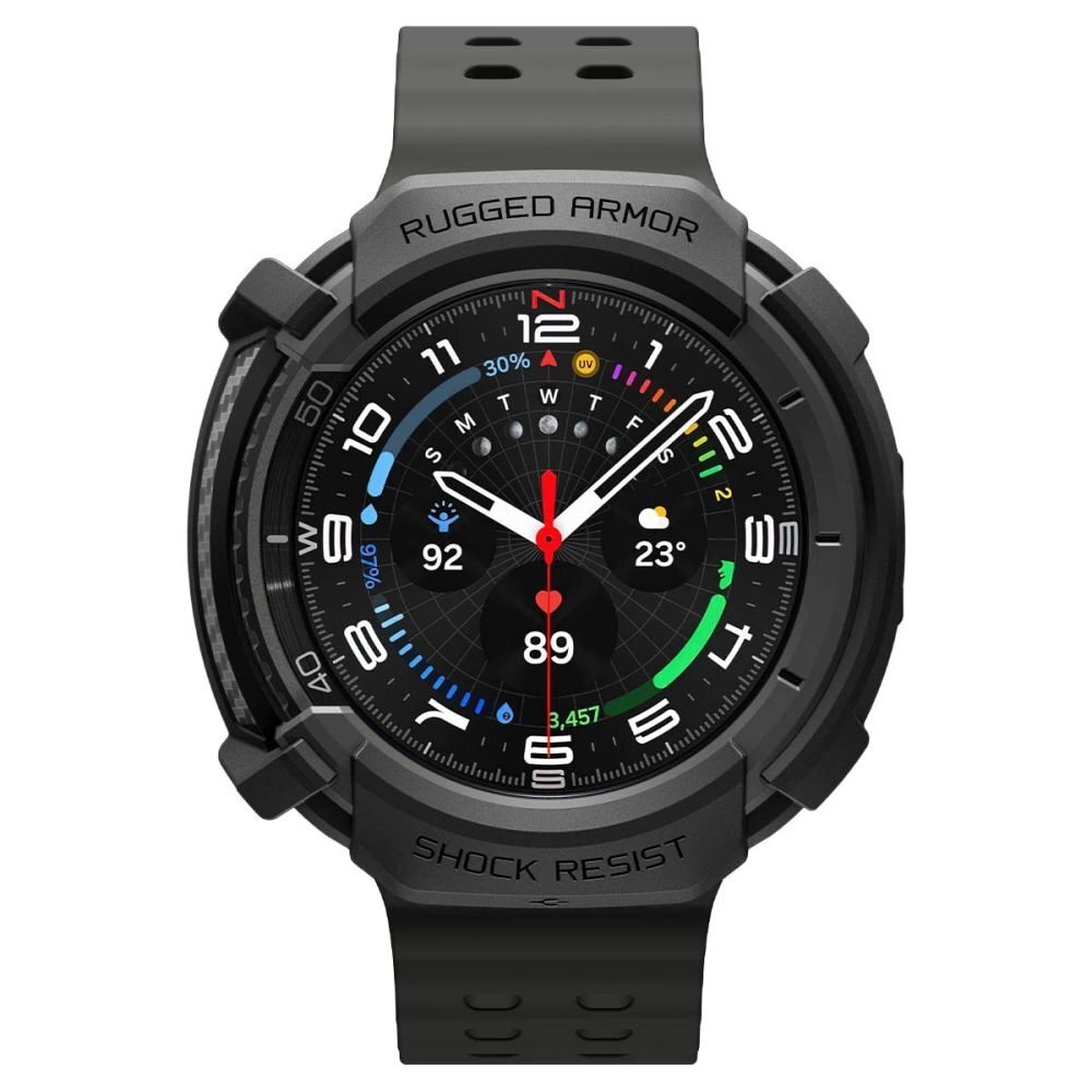 Samsung Galaxy Watch 8 Classic 46mm dėklas Spigen Rugged Armor – matinės juodos spalvos 3 Samsung Galaxy Watch 8 Classic 46mm dėklas Spigen Rugged Armor – matinės juodos spalvos 3