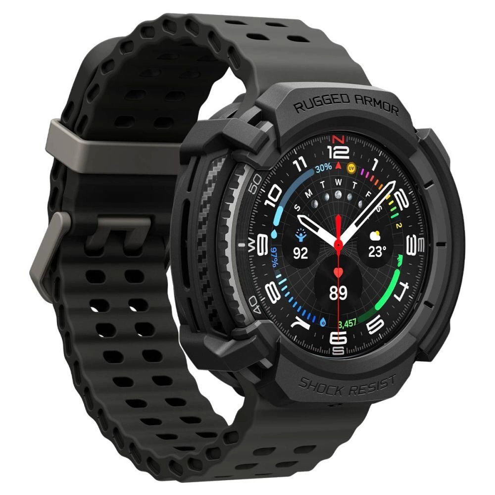 Samsung Galaxy Watch 8 Classic 46mm dėklas Spigen Rugged Armor – matinės juodos spalvos 6 Samsung Galaxy Watch 8 Classic 46mm dėklas Spigen Rugged Armor – matinės juodos spalvos 6