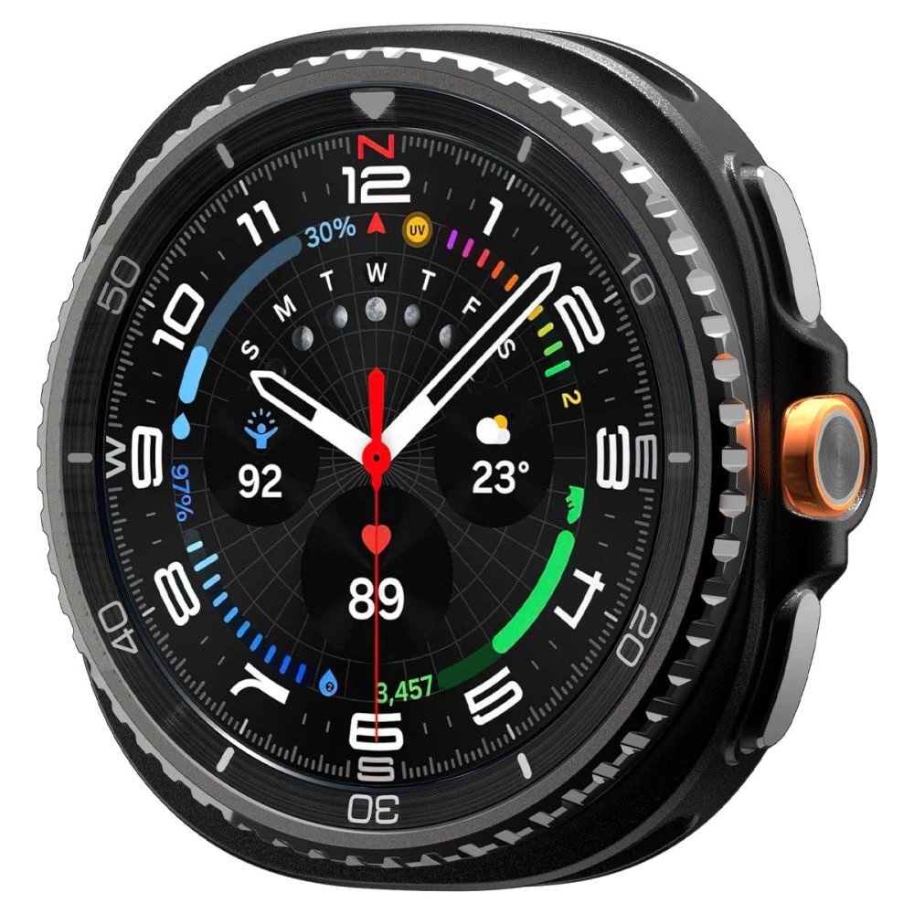 Samsung Galaxy Watch 8 Classic 46mm dėklas Spigen Rugged Armor – matinės juodos spalvos 8