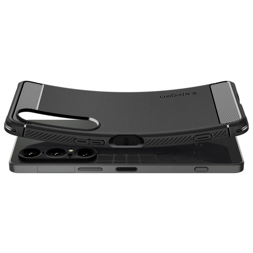 Sony Xperia 1 VII dėklas Spigen Rugged Armor – matinės juodos spalvos 4 Sony Xperia 1 VII dėklas Spigen Rugged Armor – matinės juodos spalvos 4