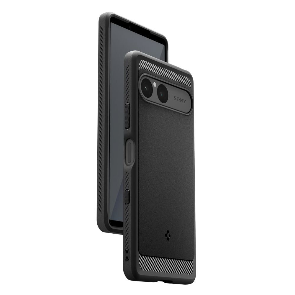 Sony Xperia 10 VII Spigen Rugged Armor dėklas – matinės juodos spalvos 7 Sony Xperia 10 VII Spigen Rugged Armor dėklas – matinės juodos spalvos 7