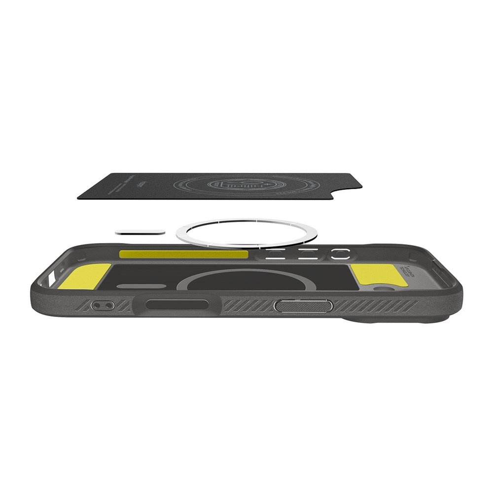 iPhone 17 Spigen Rugged Armor Mag MagSafe dėklas – pilkas 6 iPhone 17 Spigen Rugged Armor Mag MagSafe dėklas – pilkas 6