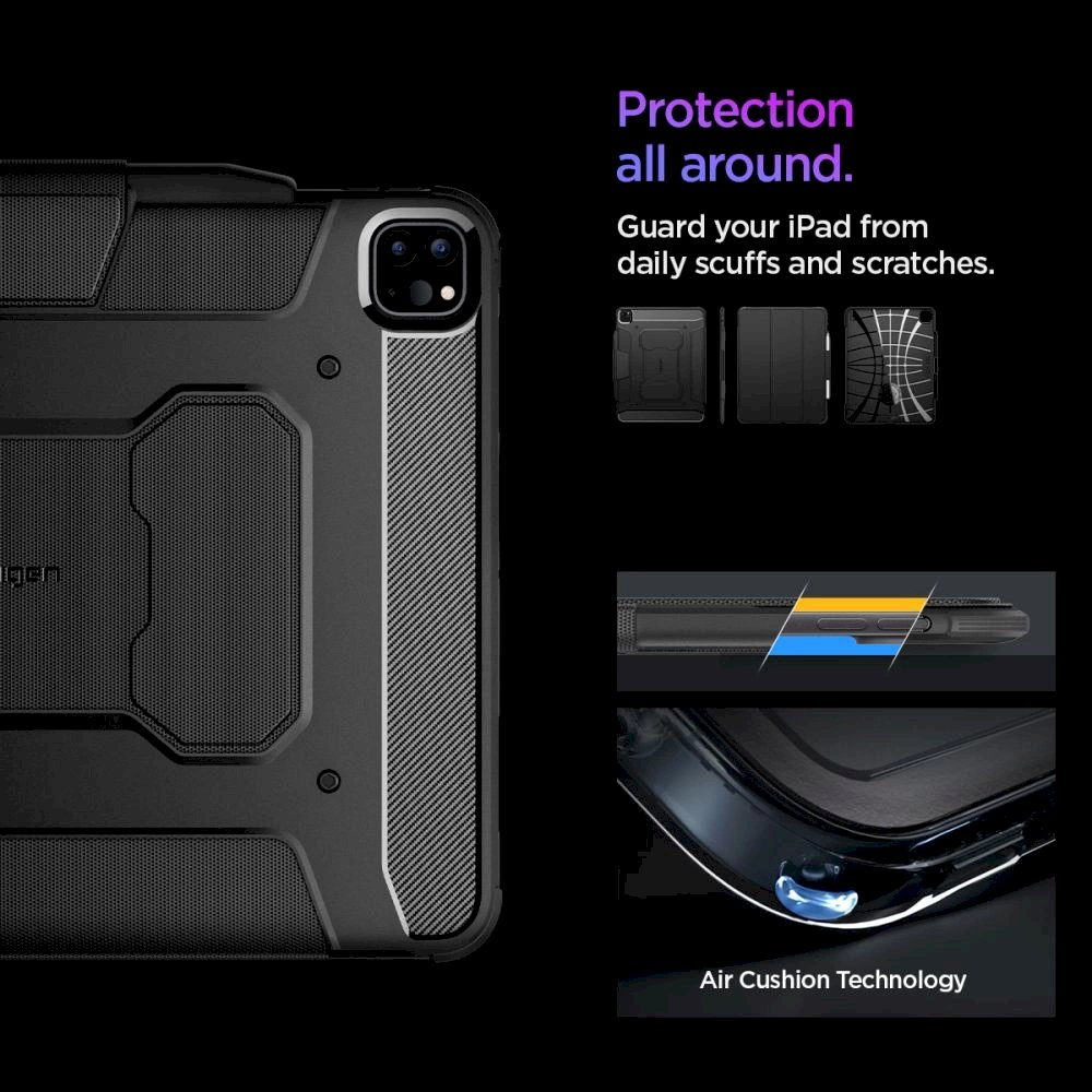 Spigen Rugged Armor Pro Dėklas iPad Pro 13 2024 - Juodas 14 Spigen Rugged Armor Pro Dėklas iPad Pro 13 2024 - Juodas 14