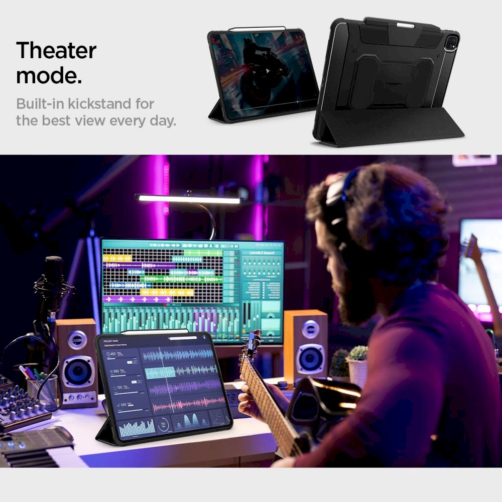 Spigen Rugged Armor Pro Dėklas iPad Pro 13 2024 - Juodas 15 Spigen Rugged Armor Pro Dėklas iPad Pro 13 2024 - Juodas 15
