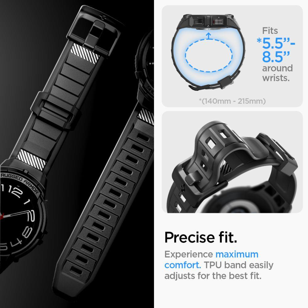 Apsauginis dėklas Spigen RUGGED ARMOR PRO  GALAXY Watch 6 CLASSIC (47MM) MATTE Juodas 14 Apsauginis dėklas Spigen RUGGED ARMOR PRO  GALAXY Watch 6 CLASSIC (47MM) MATTE Juodas 14