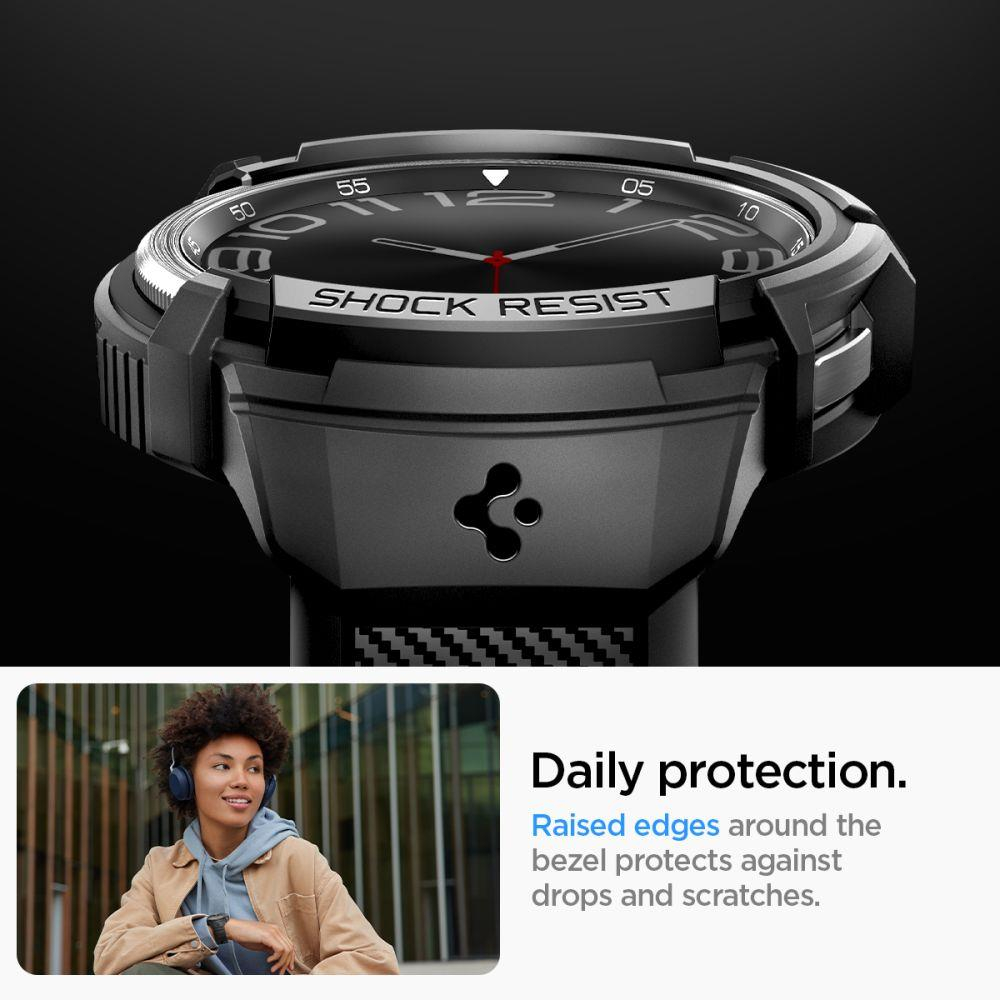Apsauginis dėklas Spigen RUGGED ARMOR PRO  GALAXY Watch 6 CLASSIC (47MM) MATTE Juodas 15 Apsauginis dėklas Spigen RUGGED ARMOR PRO  GALAXY Watch 6 CLASSIC (47MM) MATTE Juodas 15
