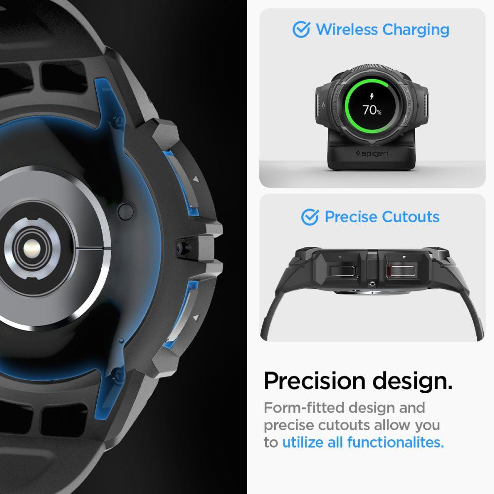 Apsauginis dėklas Spigen RUGGED ARMOR PRO  GALAXY Watch 6 CLASSIC (47MM) MATTE Juodas 17 Apsauginis dėklas Spigen RUGGED ARMOR PRO  GALAXY Watch 6 CLASSIC (47MM) MATTE Juodas 17