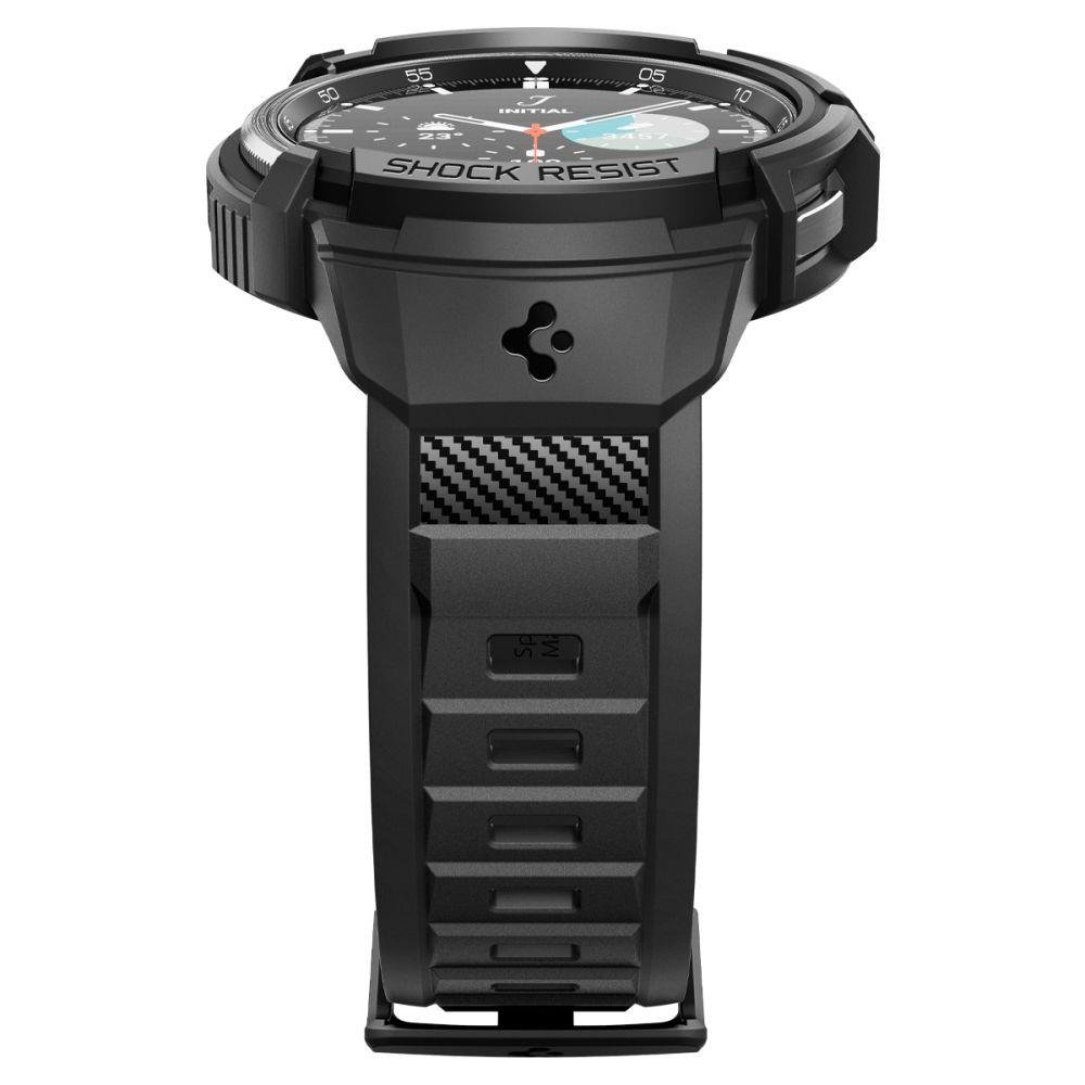 Apsauginis dėklas Spigen RUGGED ARMOR PRO  GALAXY Watch 6 CLASSIC (47MM) MATTE Juodas 4 Apsauginis dėklas Spigen RUGGED ARMOR PRO  GALAXY Watch 6 CLASSIC (47MM) MATTE Juodas 4