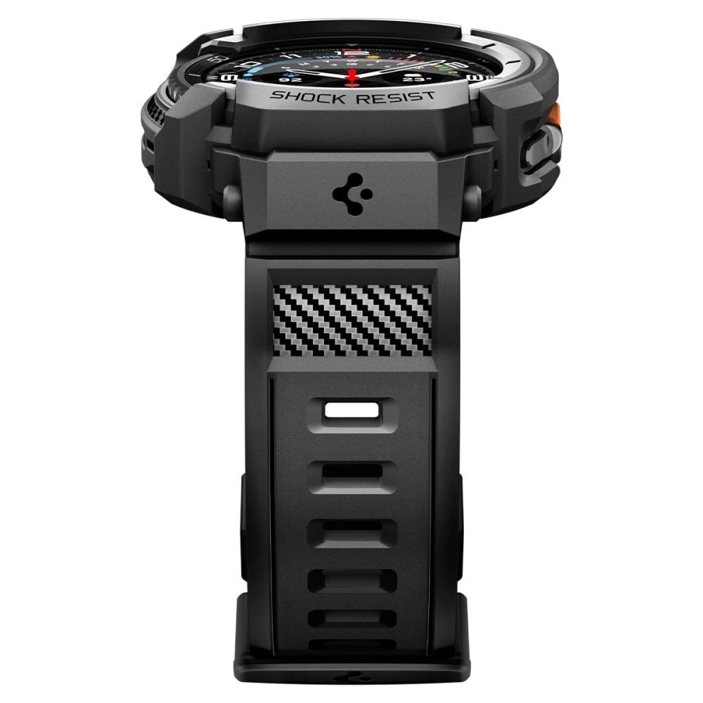 Samsung Galaxy Watch 8 Classic 46mm Spigen Rugged Armor Pro dirželis – matinės juodos spalvos 3
