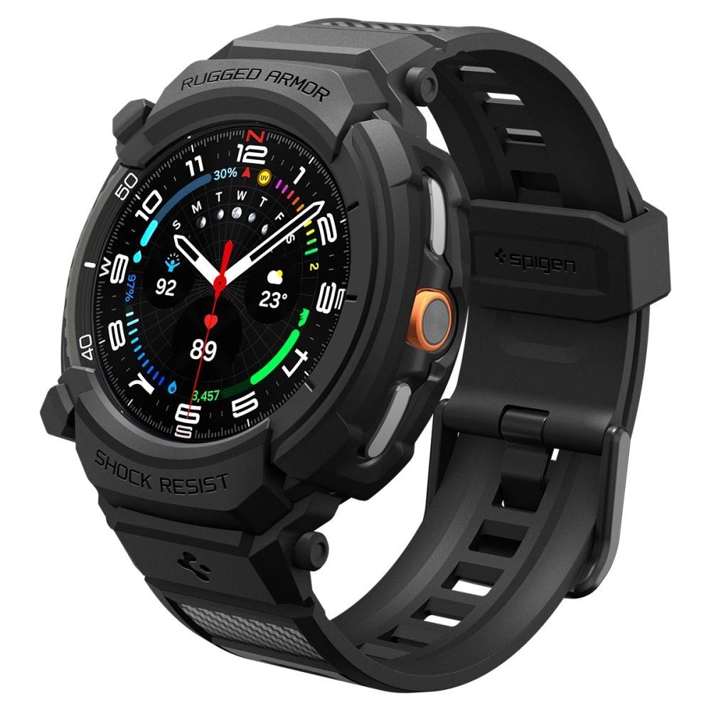 Samsung Galaxy Watch 8 Classic 46mm Spigen Rugged Armor Pro dirželis – matinės juodos spalvos Samsung Galaxy Watch 8 Classic 46mm Spigen Rugged Armor Pro dirželis – matinės juodos spalvos