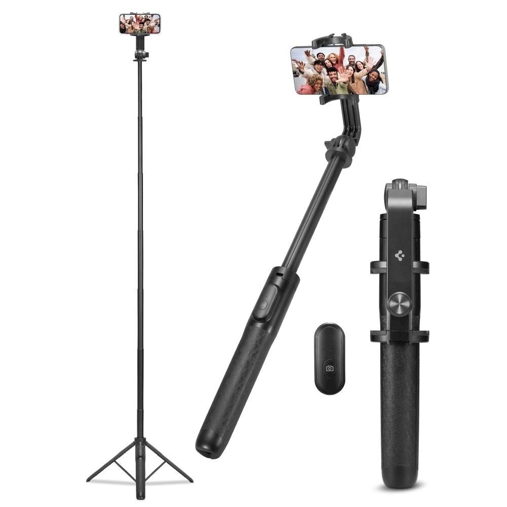 Spigen S560W Bluetooth Asmenukių lazda tripod - Juodas Spigen S560W Bluetooth Asmenukių lazda tripod - Juodas