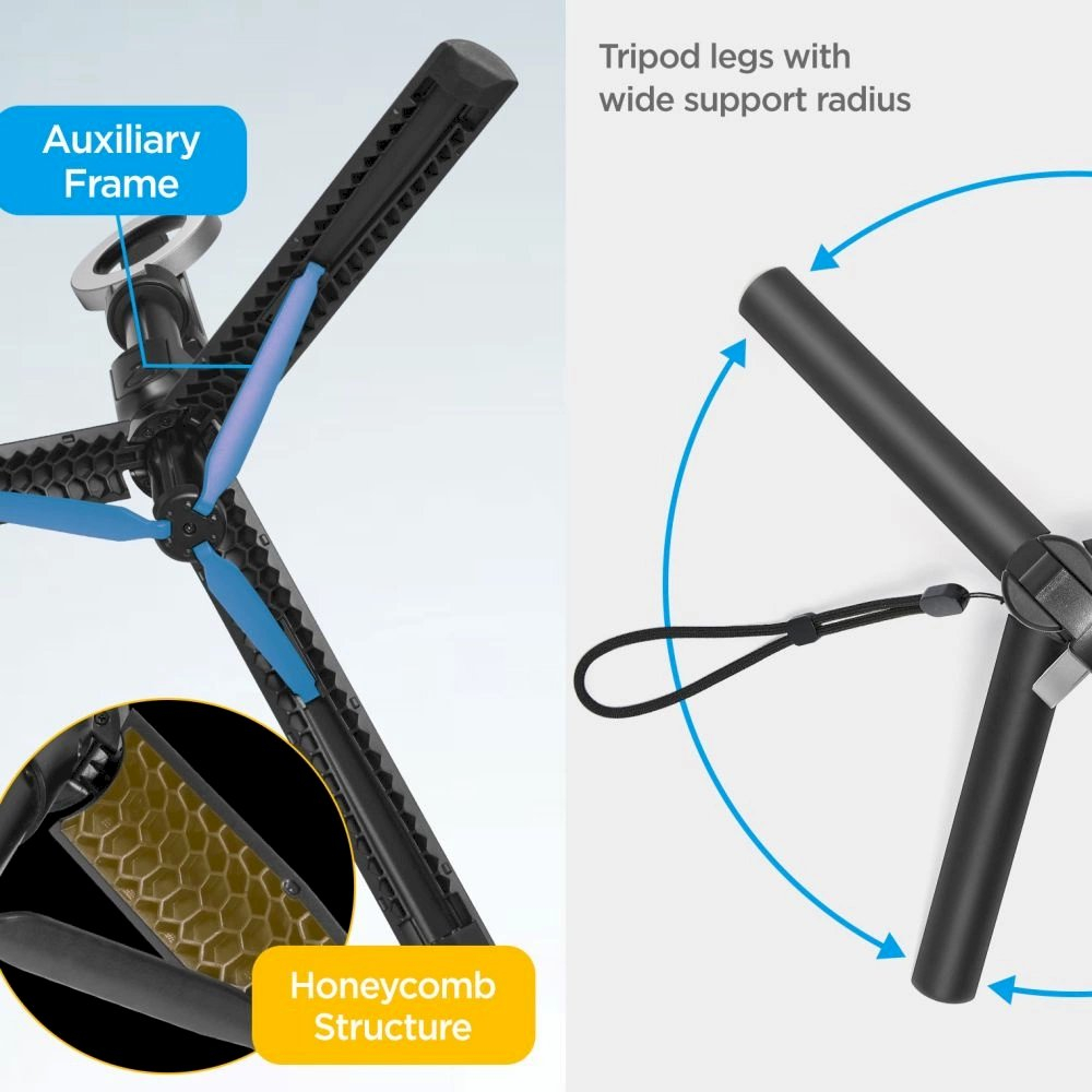 Asmenukių lazda Spigen S580W su MagSafe, Bluetooth ir trikoju – juoda 10 Asmenukių lazda Spigen S580W su MagSafe, Bluetooth ir trikoju – juoda 10