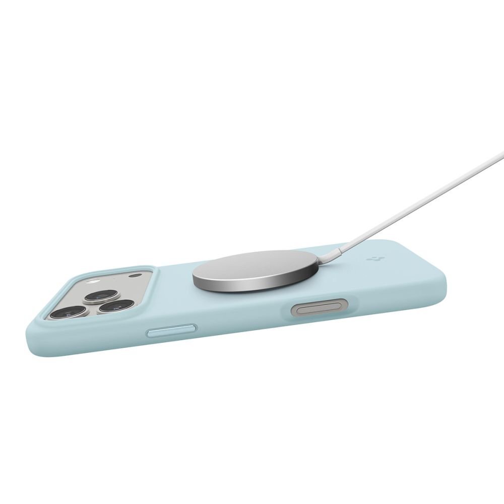 iPhone 17 Pro Max dėklas Spigen Silicone Fit su MagSafe – mėlynas 6