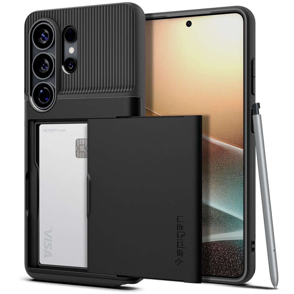 Samsung Galaxy S26 Ultra Spigen Slim Armor CS dėklas – juodas