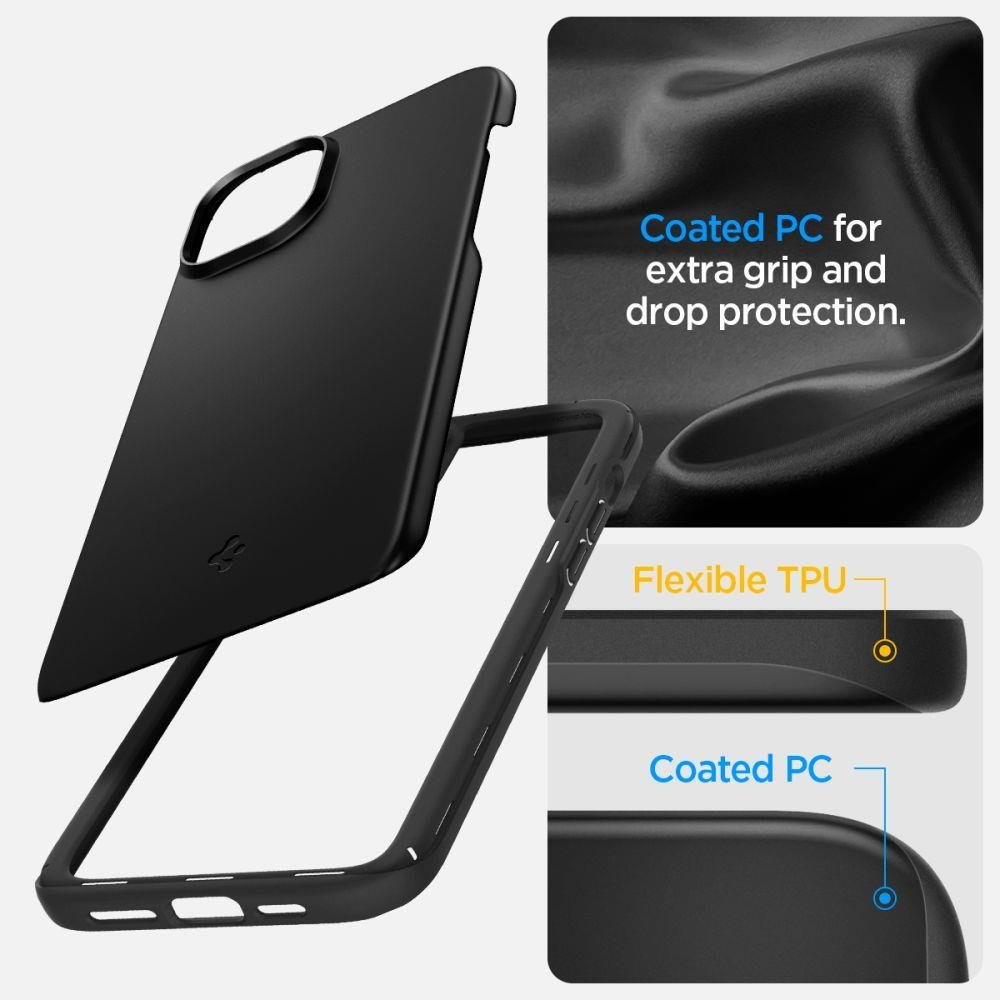 Apsauginis dėklas Spigen THIN FIT IPHONE 15 Juodas 9 Apsauginis dėklas Spigen THIN FIT IPHONE 15 Juodas 9