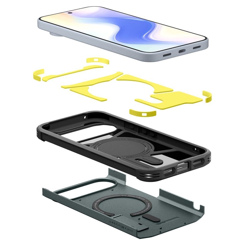 Google Pixel 10 / 10 Pro dėklas Spigen Tough Armor Mag, MagSafe – žalias 8