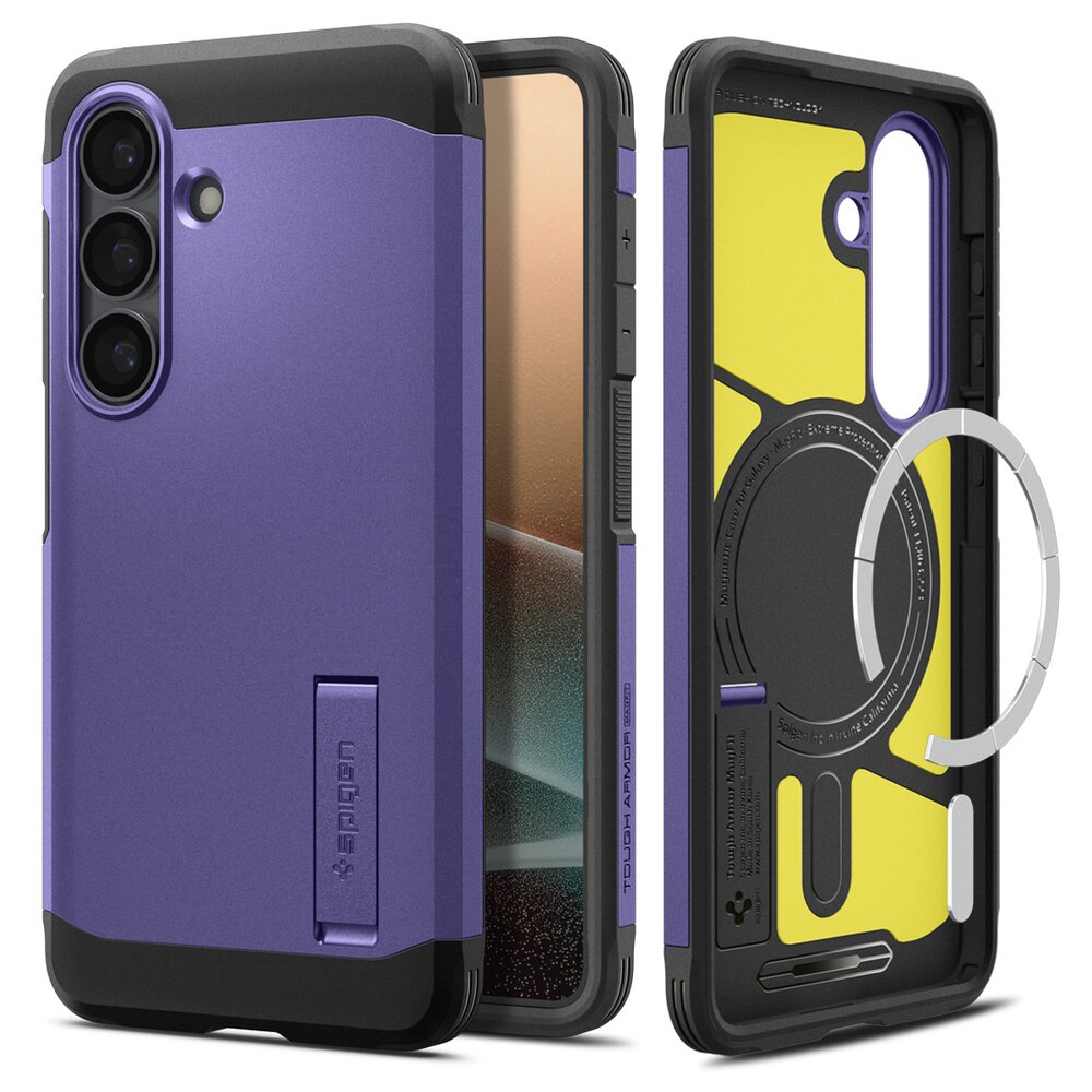 Samsung Galaxy S26+ Spigen Tough Armor Mag MagSafe dėklas – violetinis Samsung Galaxy S26+ Spigen Tough Armor Mag MagSafe dėklas – violetinis