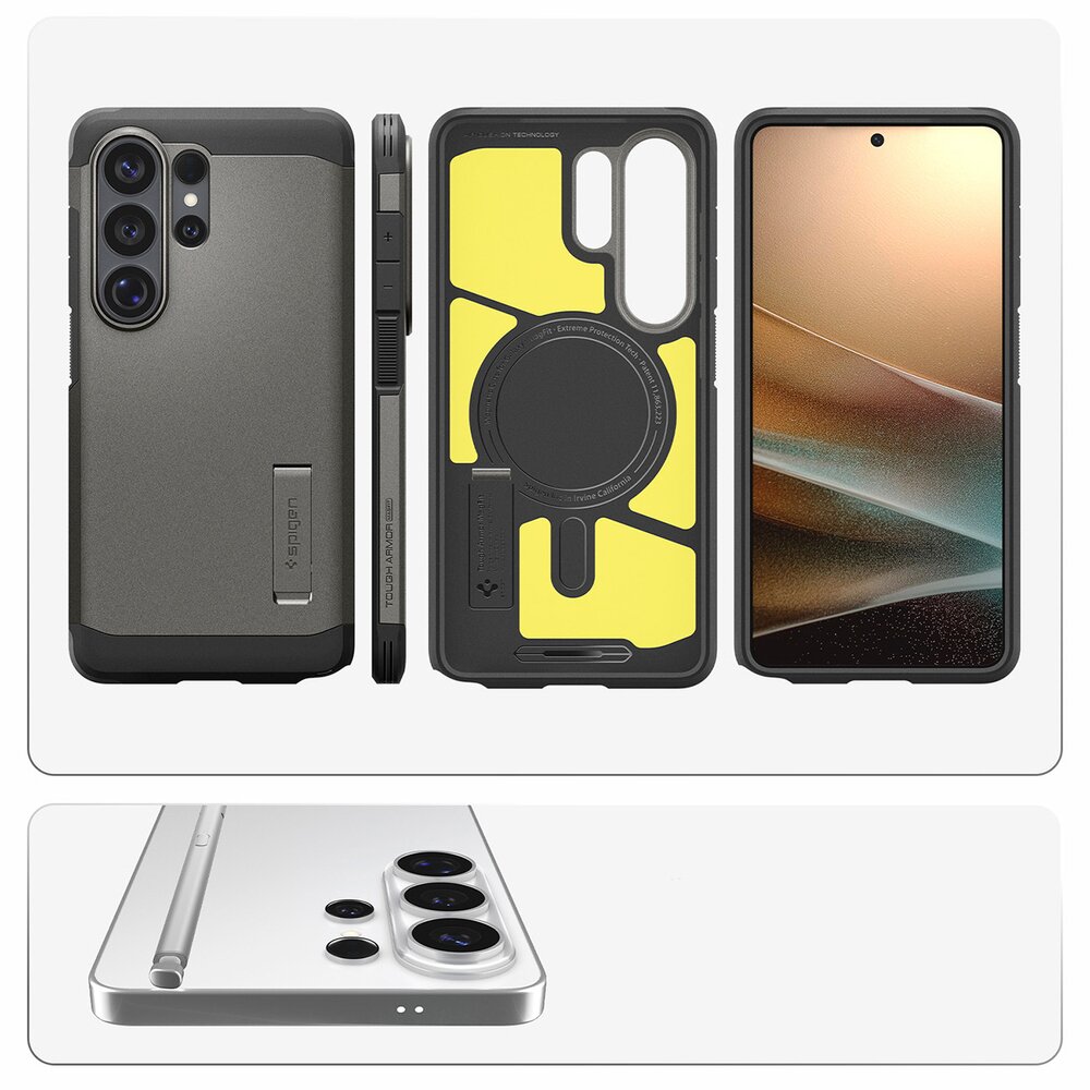 Samsung Galaxy S26 Ultra Spigen Tough Armor Mag MagSafe dėklas – pilkas 9