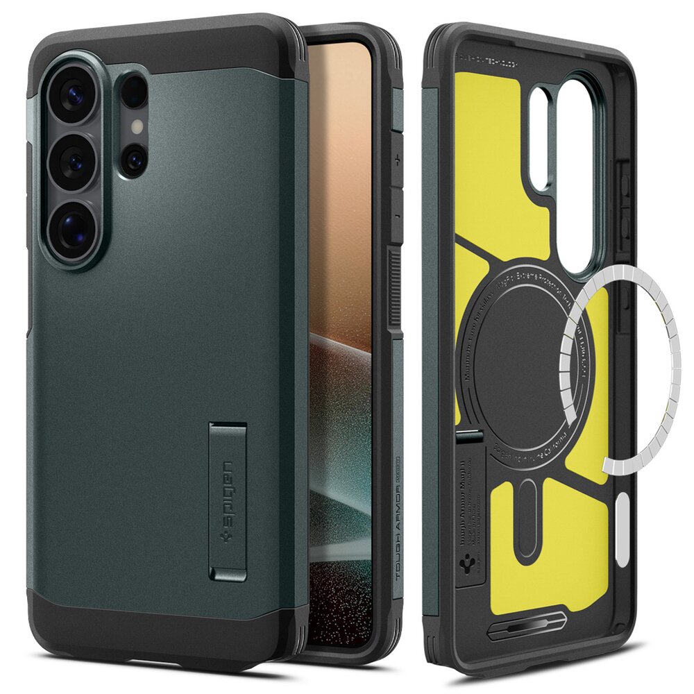 Samsung Galaxy S26 Ultra Spigen Tough Armor Mag MagSafe dėklas – žalias 1