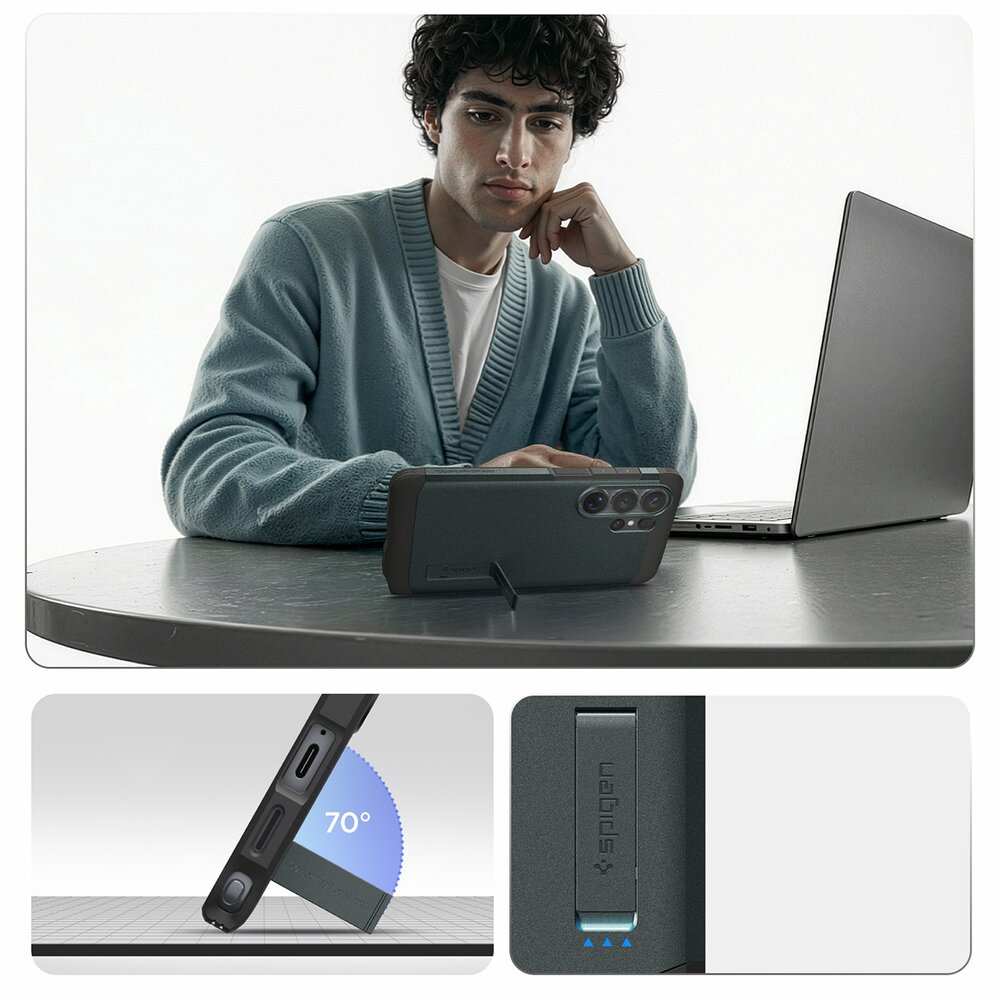 Samsung Galaxy S26 Ultra Spigen Tough Armor Mag MagSafe dėklas – žalias 10