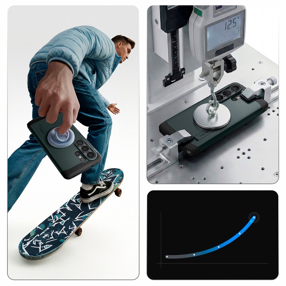 Samsung Galaxy S26 Ultra Spigen Tough Armor Mag MagSafe dėklas – žalias 13