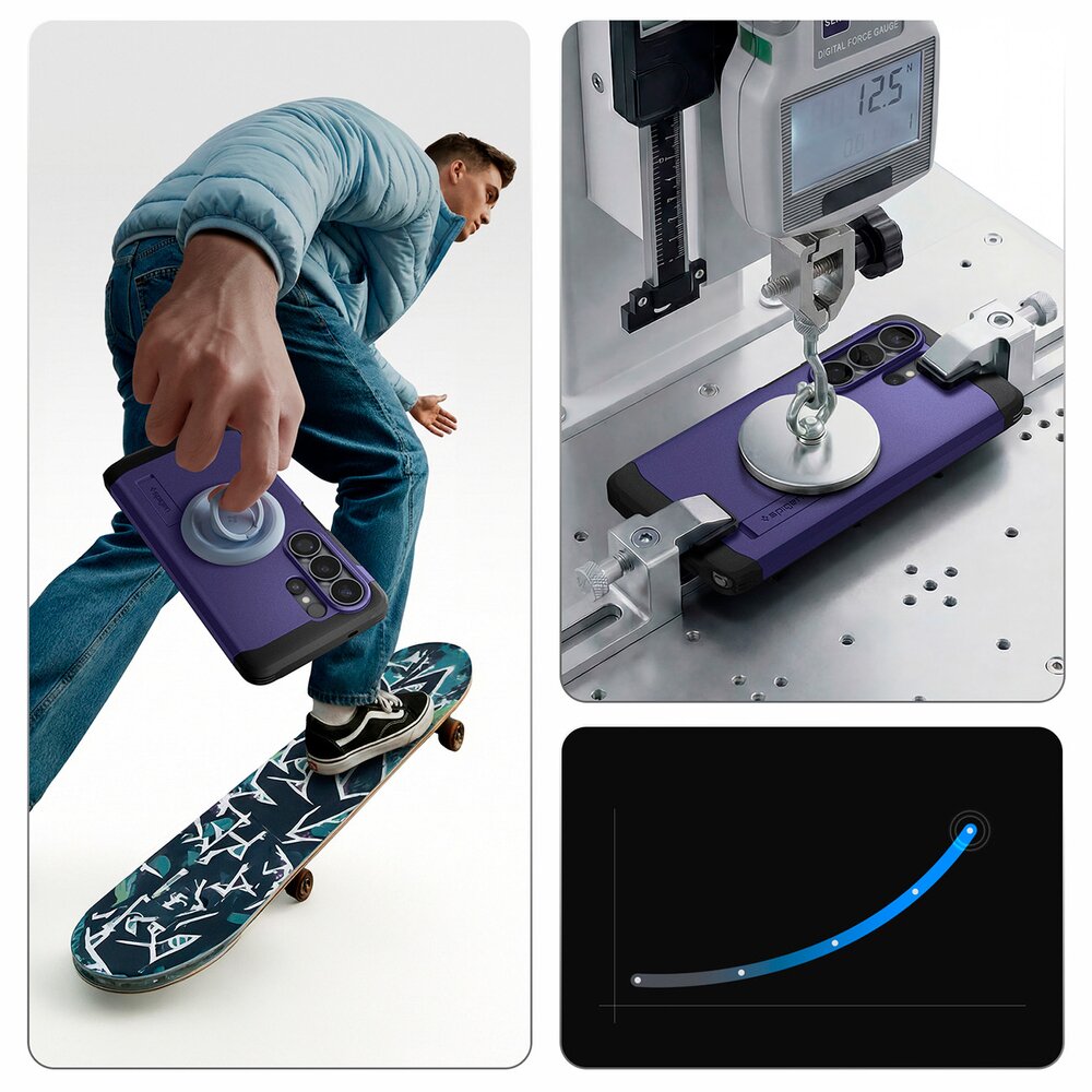 Samsung Galaxy S26 Ultra Spigen Tough Armor Mag MagSafe dėklas – violetinis 13