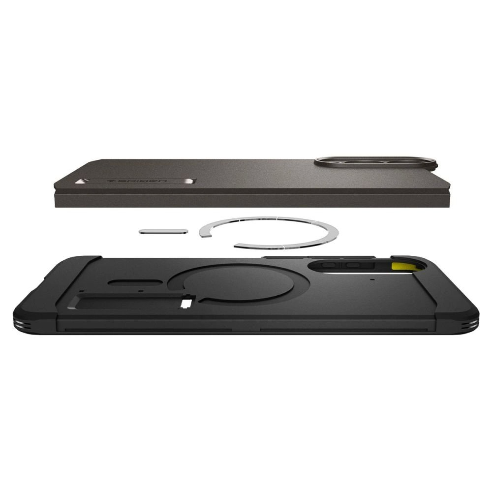 Samsung Galaxy S25 Edge Spigen Tough Armor MagSafe dėklas - pilkas/juodas 7 Samsung Galaxy S25 Edge Spigen Tough Armor MagSafe dėklas - pilkas/juodas 7