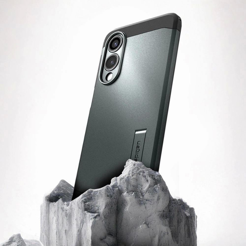 Samsung Galaxy S25 Edge Spigen Tough Armor MagSafe dėklas - žalias/juodas 9