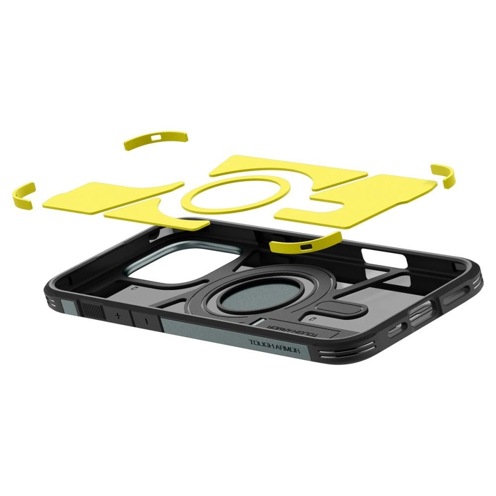 Spigen Tough Armor MagSafe Dėklas su stoveliu skirtas iPhone 16 Pro - Žalias 5 Spigen Tough Armor MagSafe Dėklas su stoveliu skirtas iPhone 16 Pro - Žalias 5