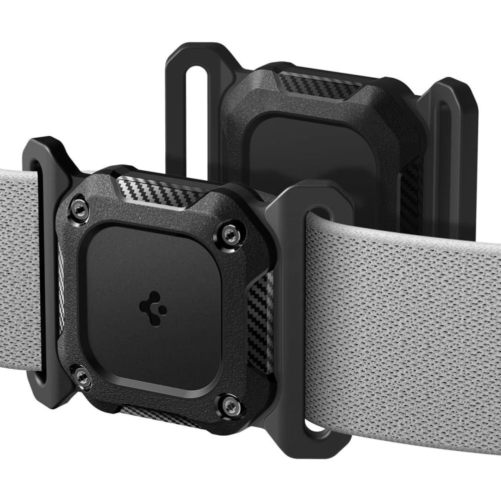 AirTag 1/2 dėklas Spigen Tough Armor Pet Collar – juodas