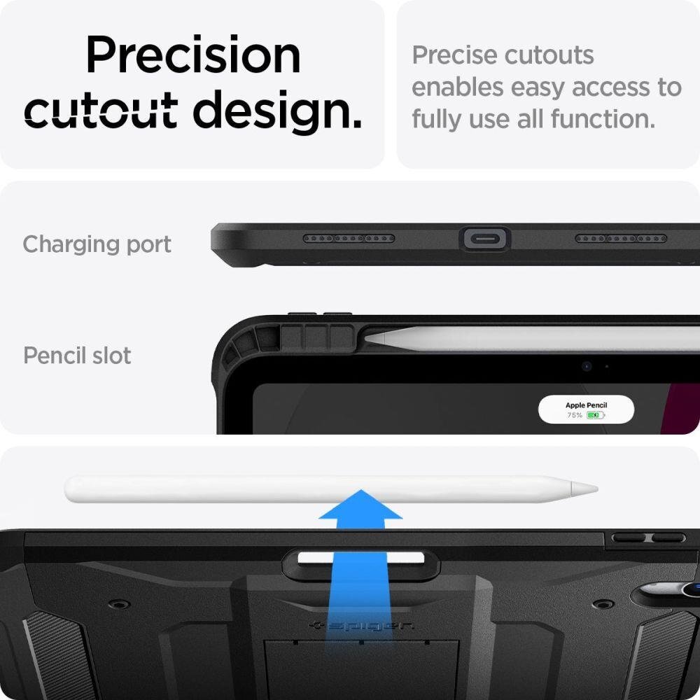 Akcija! *** pažeista pakuotė *** Dėklas Spigen TOUGH ARMOR IPAD 10.9 2022 Juodas 14