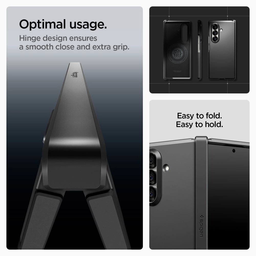 Samsung Galaxy Z Fold7 Spigen Tough Armor Pro Mag MagSafe dėklas – juodas 12