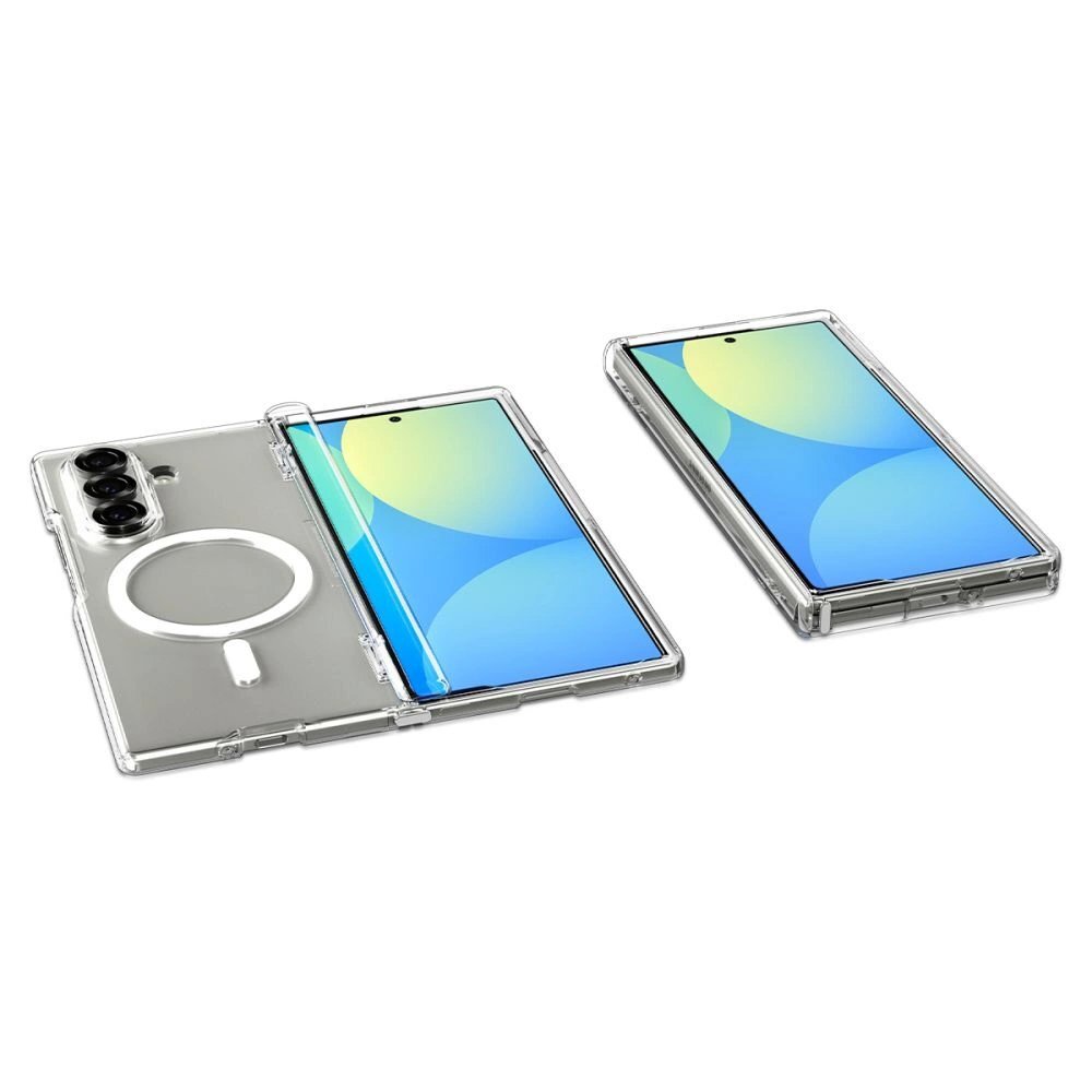 Samsung Galaxy Z Fold7 Spigen Tough Armor Pro Mag MagSafe dėklas – skaidrus ir baltas 13