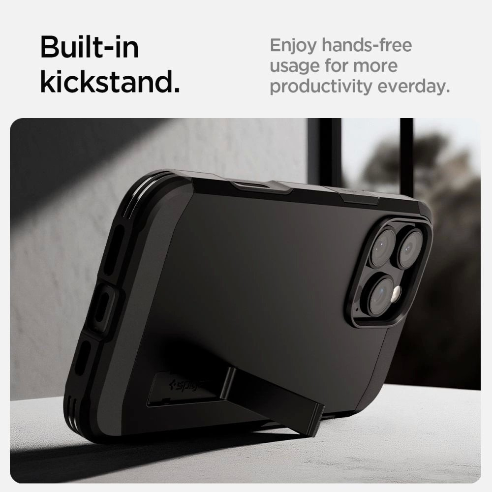 Spigen Tough Armor "T" MagSafe Dėklas iPhone 16 Pro Max - Juodas 13