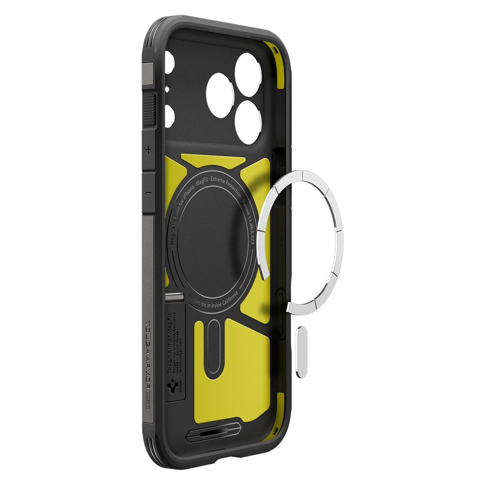 iPhone 17 Pro Spigen Tough Armor “T” MagSafe dėklas – pilkas 10 iPhone 17 Pro Spigen Tough Armor “T” MagSafe dėklas – pilkas 10