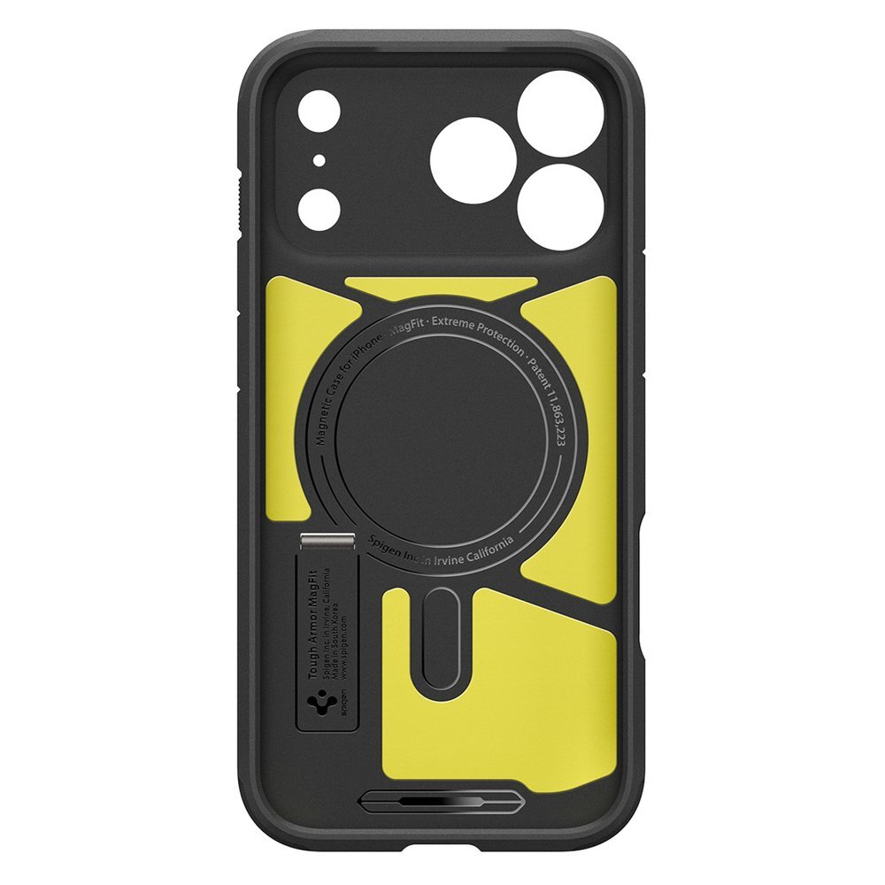 iPhone 17 Pro Max Spigen Tough Armor “T” MagSafe dėklas – pilkas 1 iPhone 17 Pro Max Spigen Tough Armor “T” MagSafe dėklas – pilkas 1