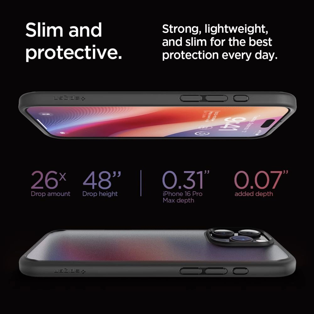 Spigen Ultra Hybrid Dėklas skirtas iPhone 16 Pro Max - Juodas 12
