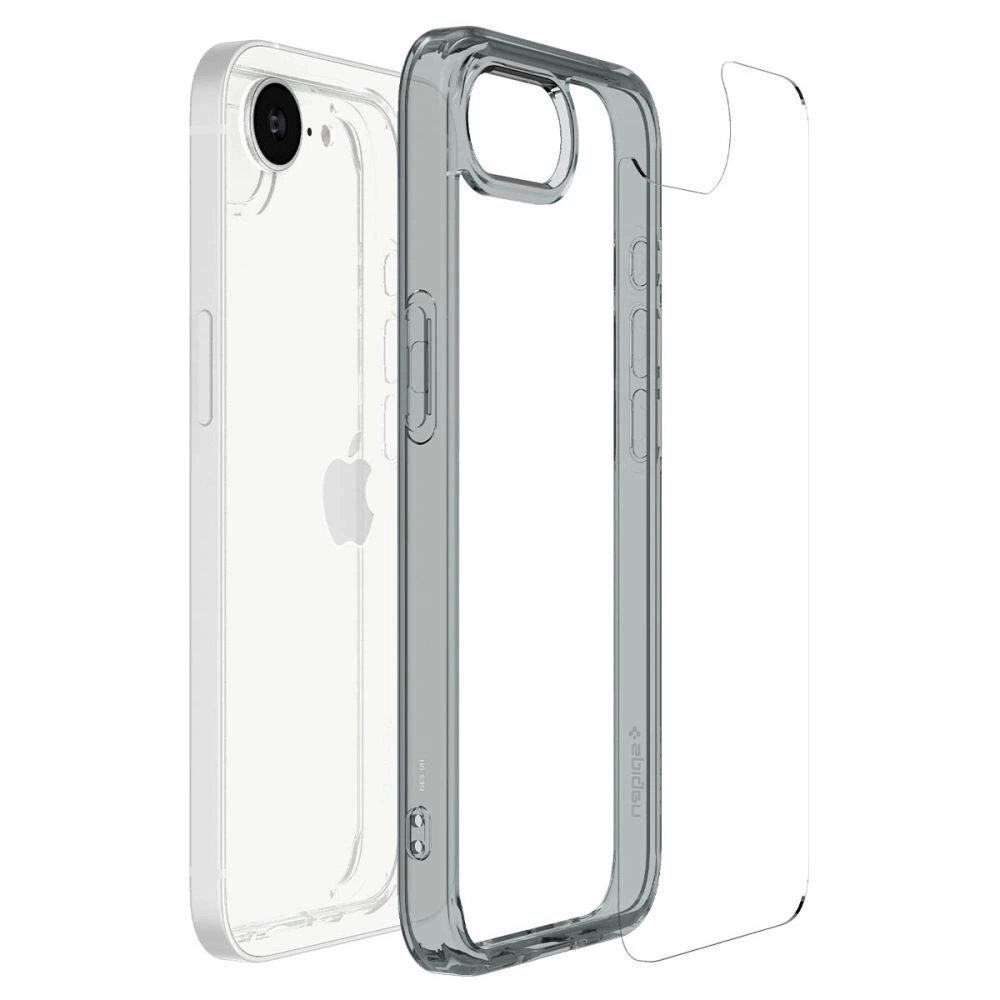 iPhone 16E dėklas Spigen Ultra Hybrid – pilkas 9
