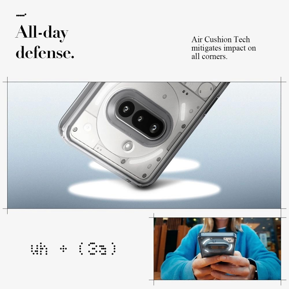 Nothing Phone 3A – Spigen Ultra Hybrid dėklas - Skaidrus 13