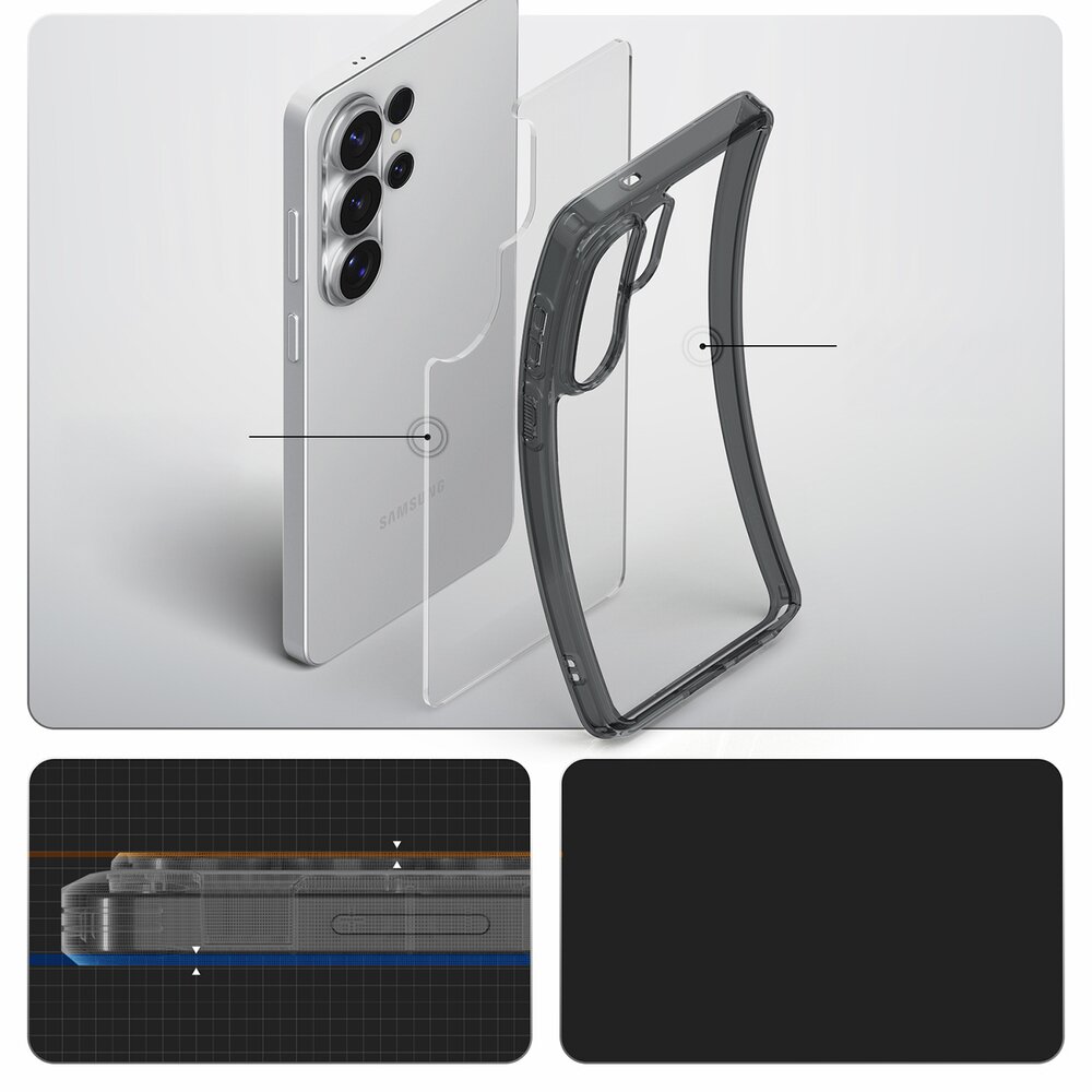 Samsung Galaxy S26 Ultra Spigen Ultra Hybrid dėklas – pusiau skaidrus 14 Samsung Galaxy S26 Ultra Spigen Ultra Hybrid dėklas – pusiau skaidrus 14