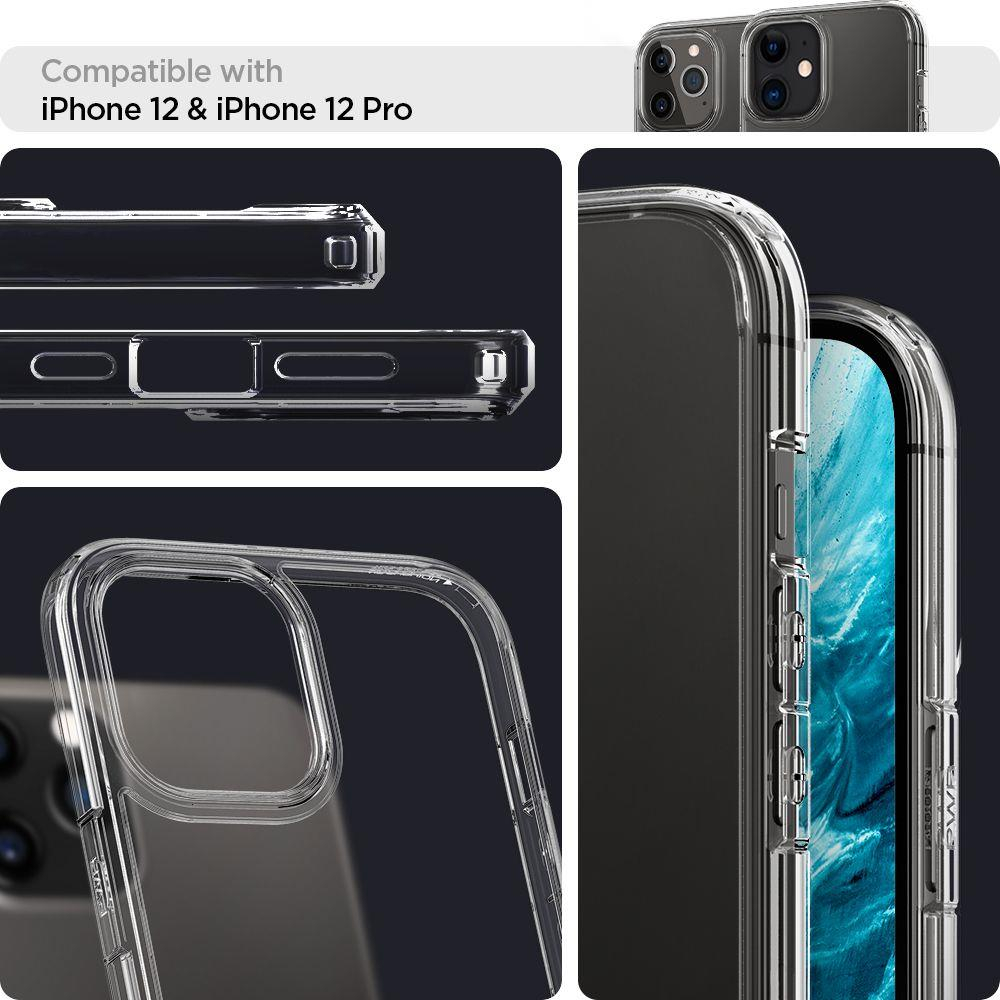 Aukštos Kokybės Dėklas Spigen Ultra Hybrid Iphone 12 Pro / Iphone 12 Skaidrus 9 Aukštos Kokybės Dėklas Spigen Ultra Hybrid Iphone 12 Pro / Iphone 12 Skaidrus 9