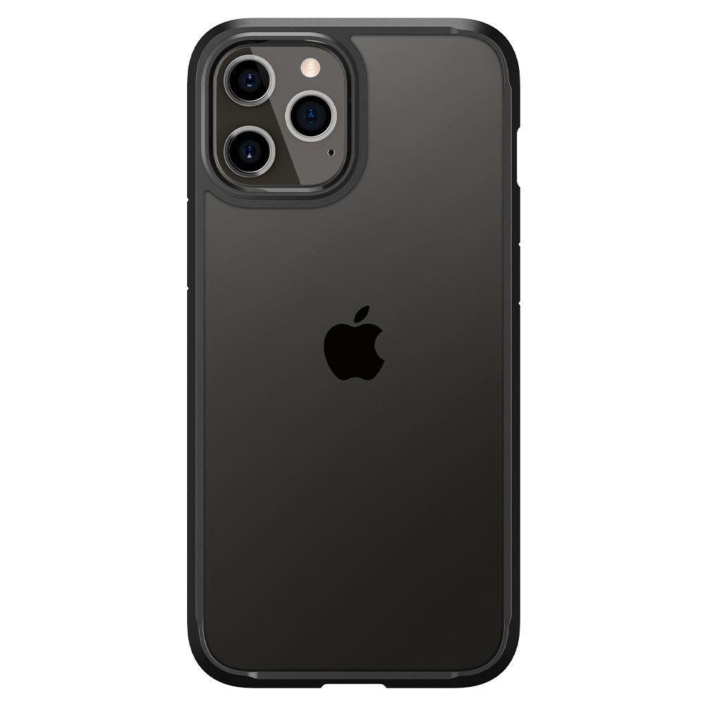 Aukštos Kokybės Dėklas Spigen Ultra Hybrid Iphone 12 Pro / Iphone 12 Matinis Juodas Aukštos Kokybės Dėklas Spigen Ultra Hybrid Iphone 12 Pro / Iphone 12 Matinis Juodas