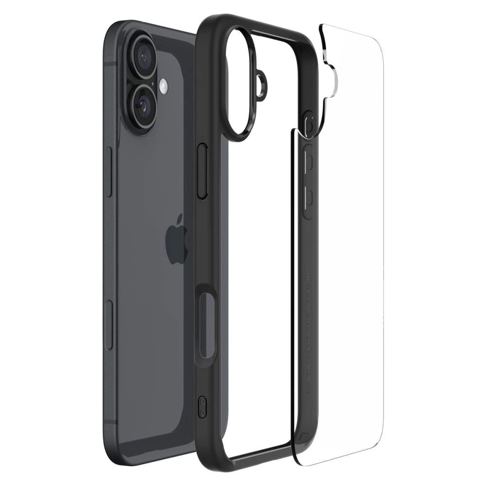 Spigen Ultra Hybrid iPhone 16 Dėklas - Matinis Juodas 7 Spigen Ultra Hybrid iPhone 16 Dėklas - Matinis Juodas 7