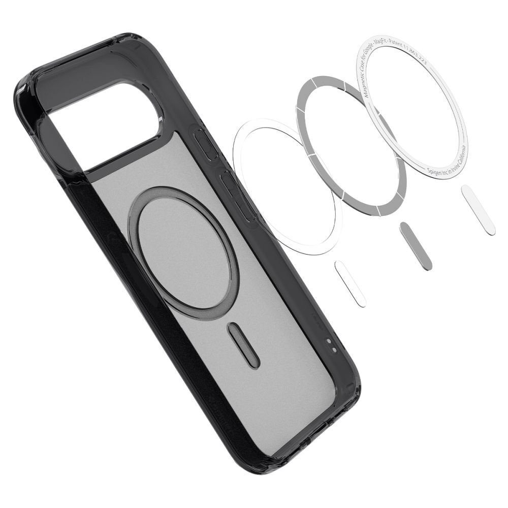 Google Pixel 10 / 10 Pro Spigen Ultra Hybrid Mag MagSafe dėklas – skaidriai juodas 9