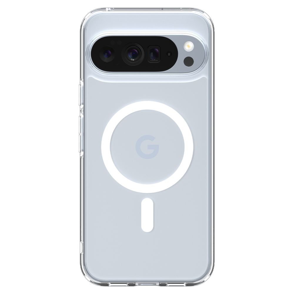 Google Pixel 10 Pro XL Spigen Ultra Hybrid Mag MagSafe dėklas – skaidrus ir baltas 2