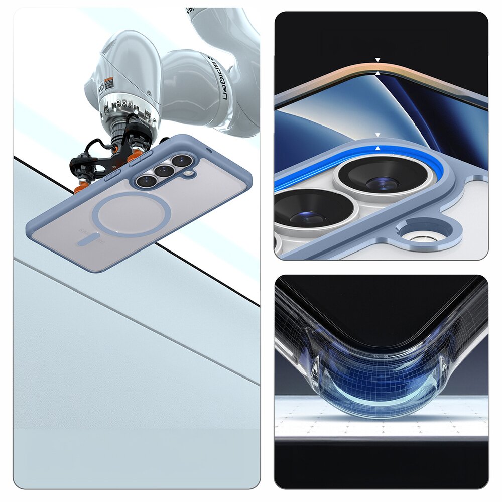 Samsung Galaxy S26+ Spigen Ultra Hybrid Mag MagSafe dėklas – mėlynas skaidrus 18