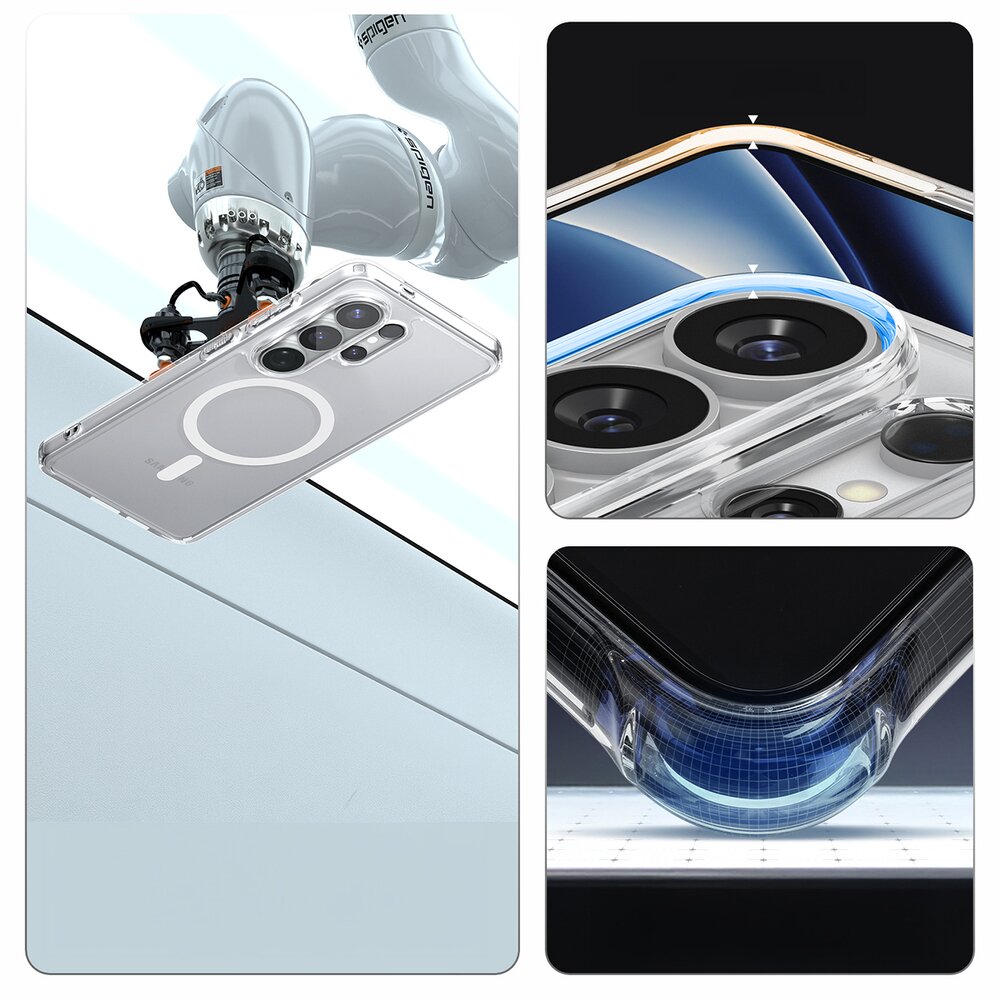 Samsung Galaxy S26 Ultra Spigen Ultra Hybrid Mag MagSafe dėklas – skaidrus ir baltas 17 Samsung Galaxy S26 Ultra Spigen Ultra Hybrid Mag MagSafe dėklas – skaidrus ir baltas 17