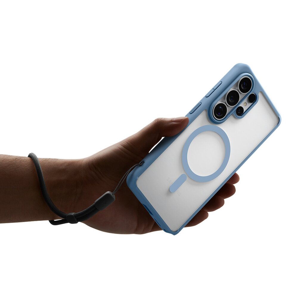 Samsung Galaxy S26 Ultra Spigen Ultra Hybrid Mag MagSafe dėklas – skaidrus mėlynas 12