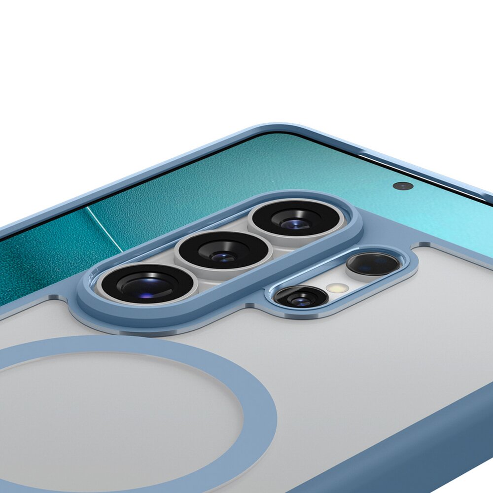 Samsung Galaxy S26 Ultra Spigen Ultra Hybrid Mag MagSafe dėklas – skaidrus mėlynas 6