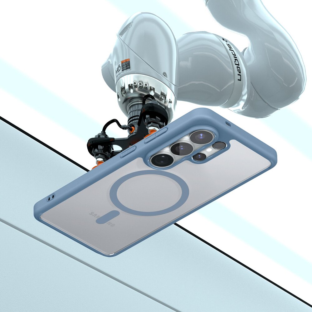 Samsung Galaxy S26 Ultra Spigen Ultra Hybrid Mag MagSafe dėklas – skaidrus mėlynas 7